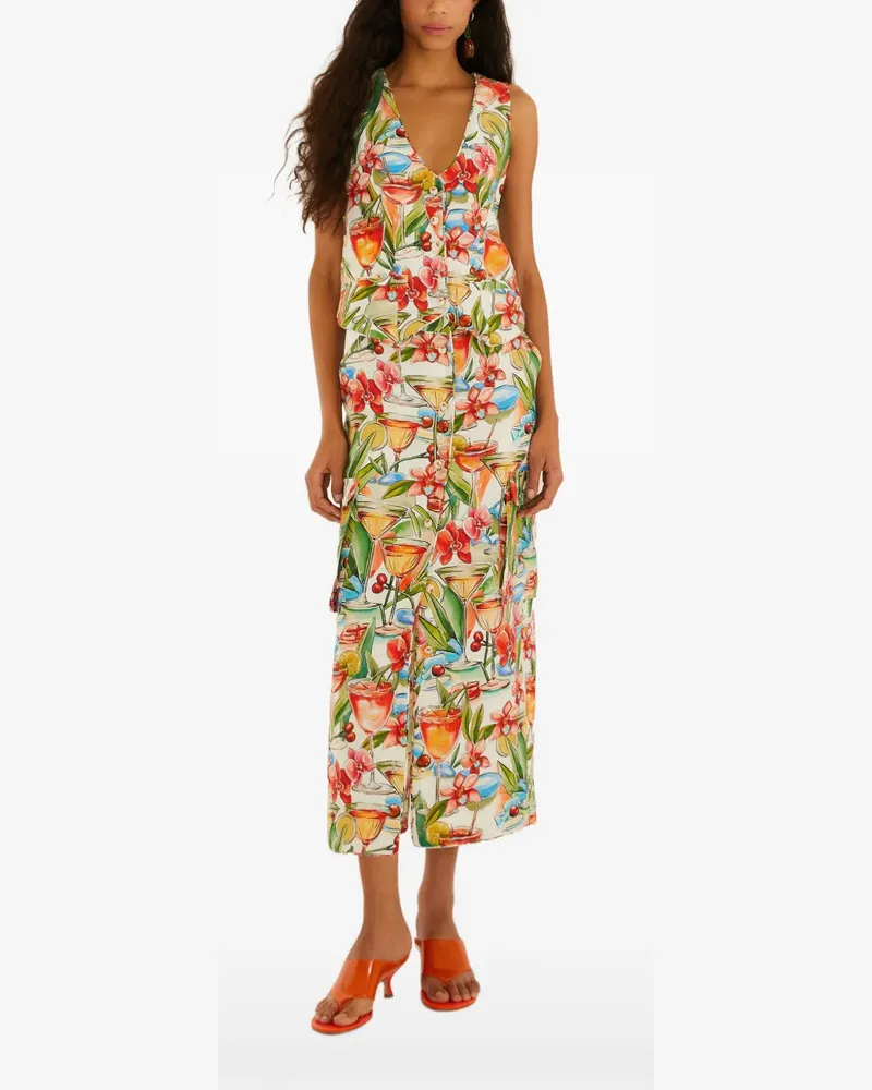 FARM Rio V-neck vest - Weiß Weiß