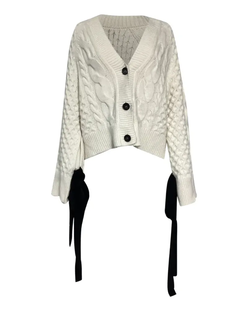 Erdem Cardigan mit Zopfmuster - Weiß Weiß