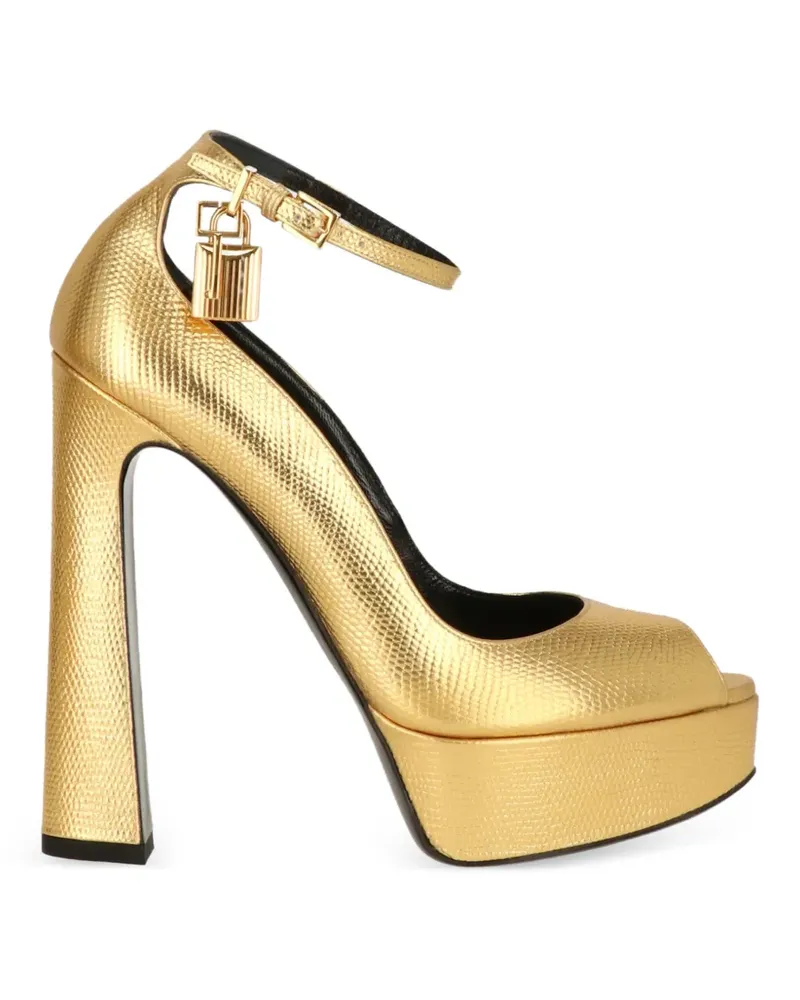Tom Ford Peeptoe-Pumps mit Plateau - Gold Gold