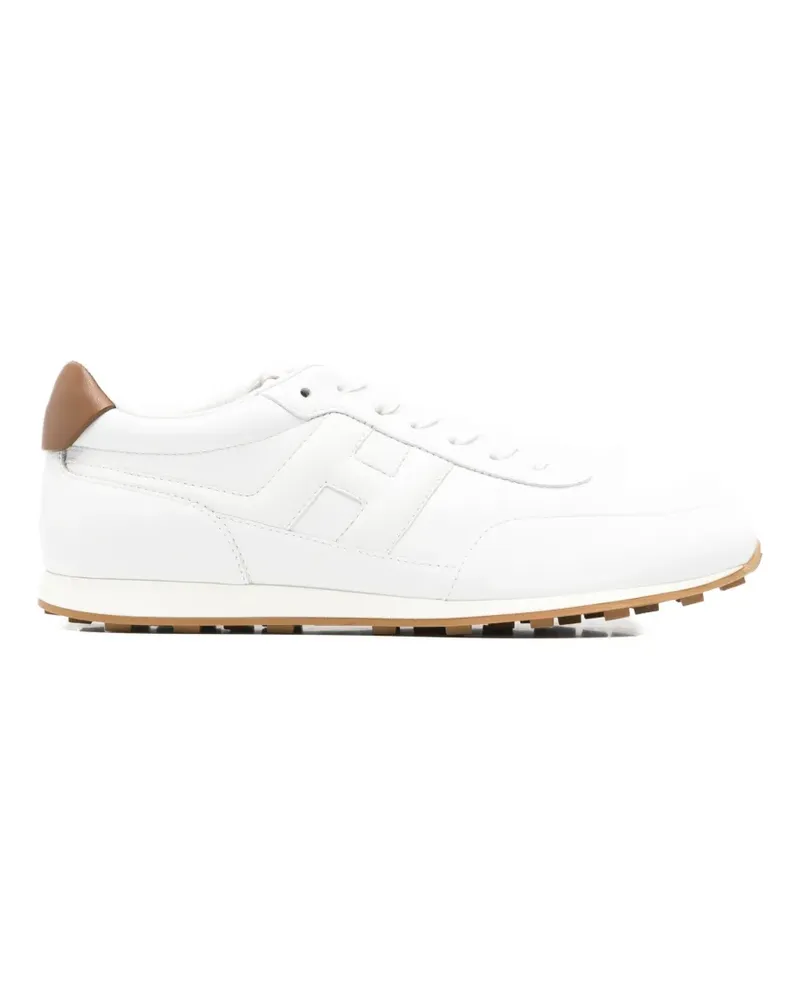 Hogan logo-patch leather sneakers - Weiß Weiß