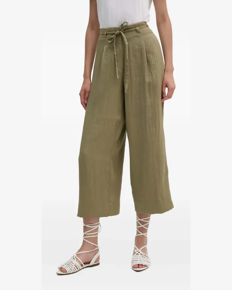 DKNY Plissierte Hose mit Bindegürtel - Grün Grün