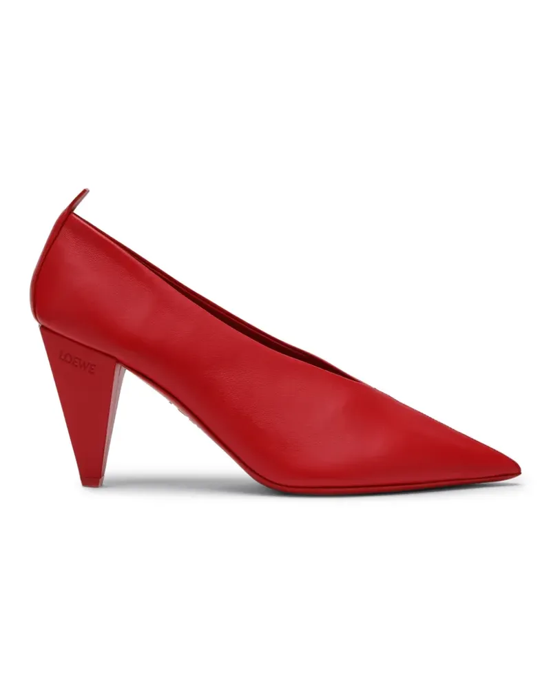 Loewe Origami Cubic Pumps aus Lammleder - Rot Rot