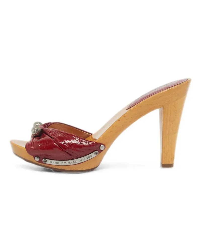Marc Jacobs leather heeled mules - Rot Rot