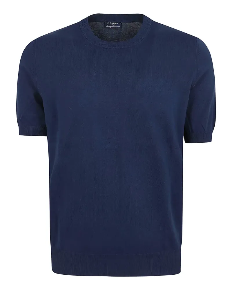 BARBA knitted T-shirt - Blau Blau