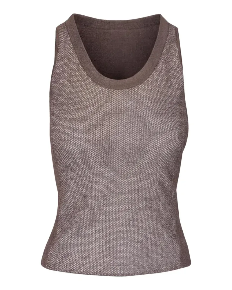 Akris Tanktop mit Einsätzen - Braun Braun