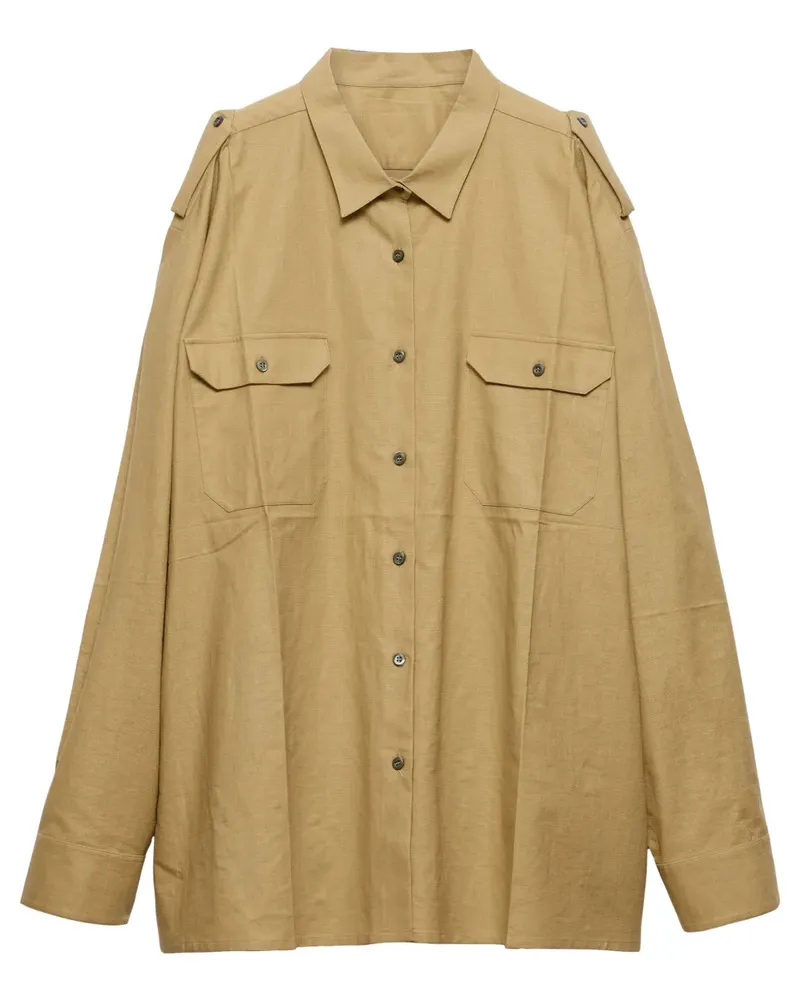 Prada Hemd im Oversized-Look - Nude Nude