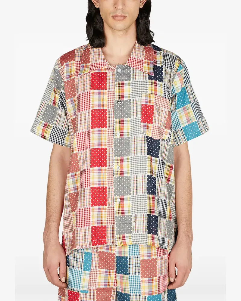 (di)vision patchwork short-sleeve shirt - Rot Rot