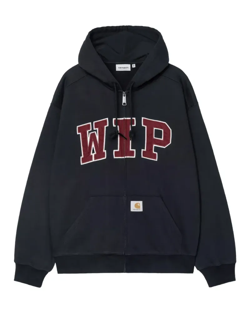 Carhartt WIP logo-appliqué zip-up hoodie - Schwarz Schwarz