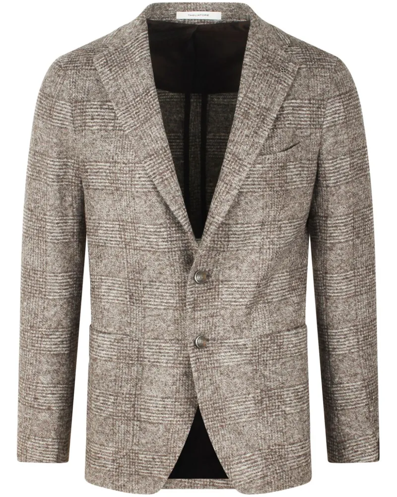 Tagliatore Kariertes Sakko - Braun Braun