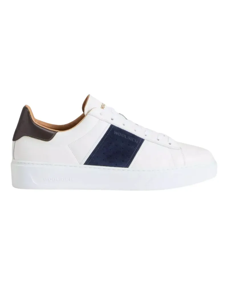 Woolrich Classic Band Court leather sneakers - Weiß Weiß