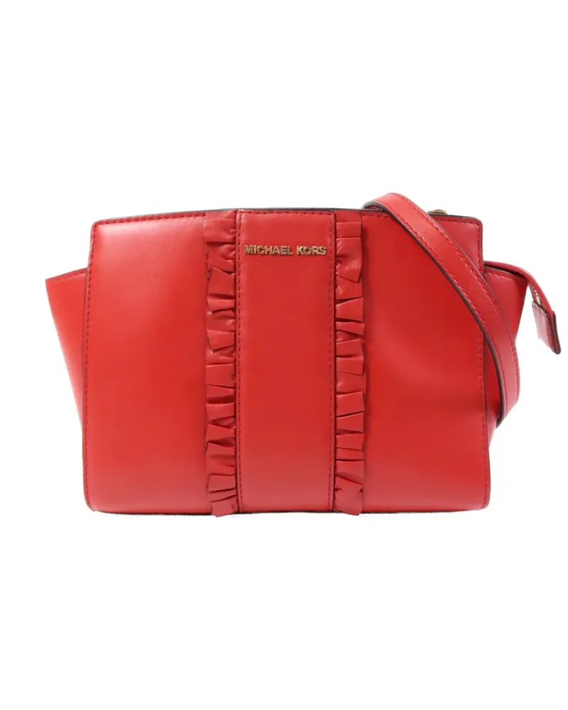 Michael Kors ruffle-trim shoulder bag - Rot Rot