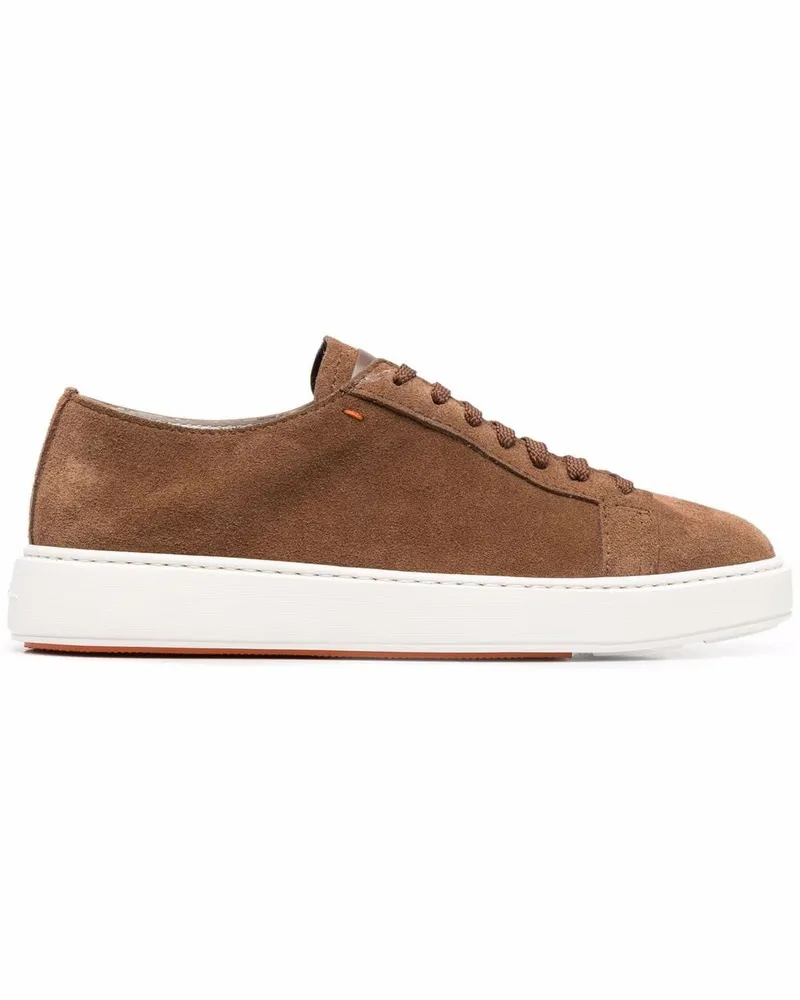 Santoni Sneakers mit Logo - Braun Braun