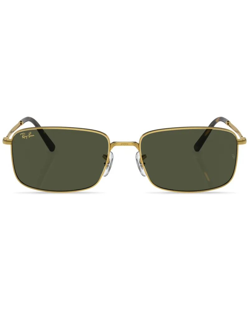 Ray Ban Sonnenbrille mit eckigem Gestell - Gold Gold