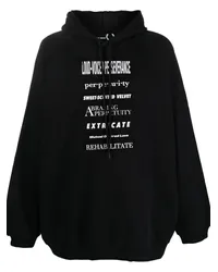 Raf Simons Hoodie mit Slogan-Patches Schwarz