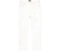 Lederhose mit geradem Bein - Weiß