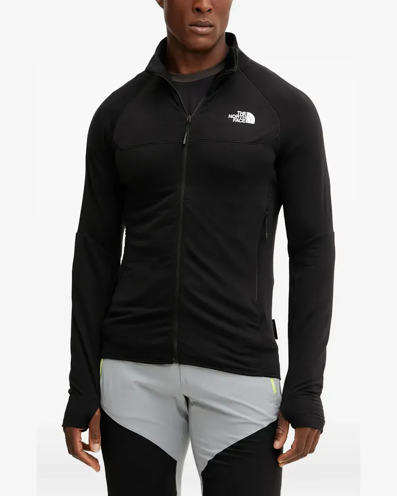 The North Face logo-print zip-up sweatshirt - Schwarz Schwarz