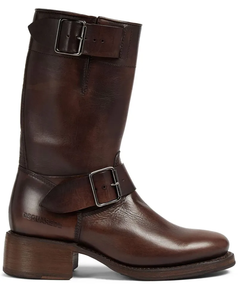 Dsquared2 Stiefel mit Logo-Prägung - Braun Braun