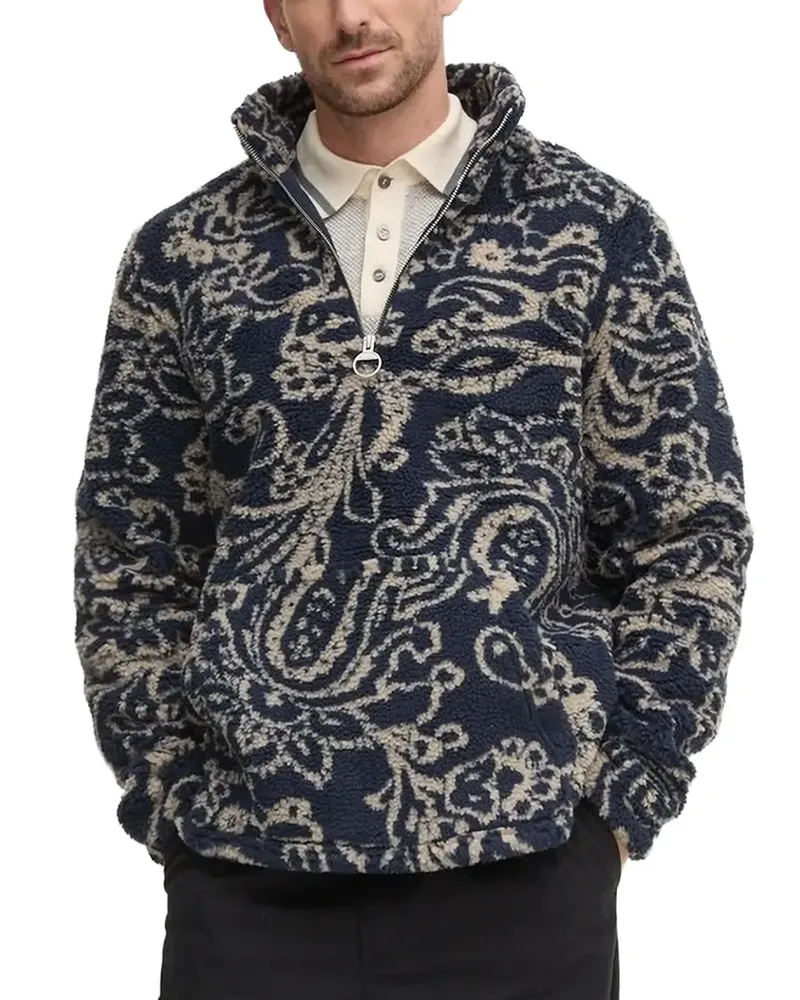 Barbour Fleece-Sweatshirt mit Paisley-Print - Blau Blau