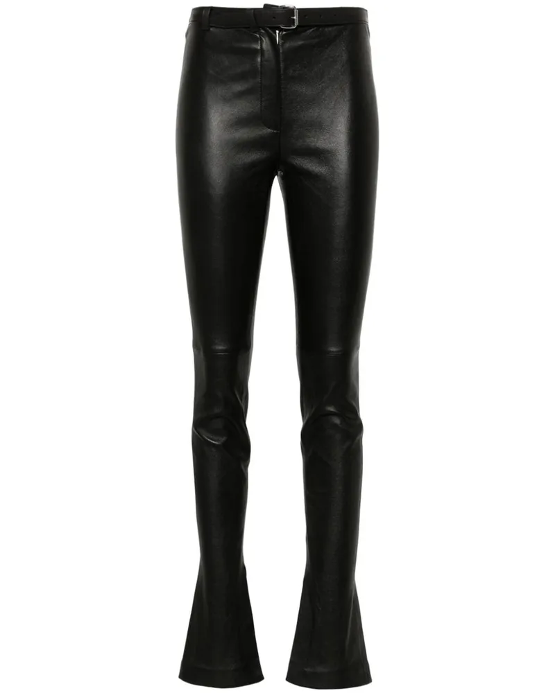 Alexander Wang Leder-Leggings mit Gürtel - Schwarz Schwarz