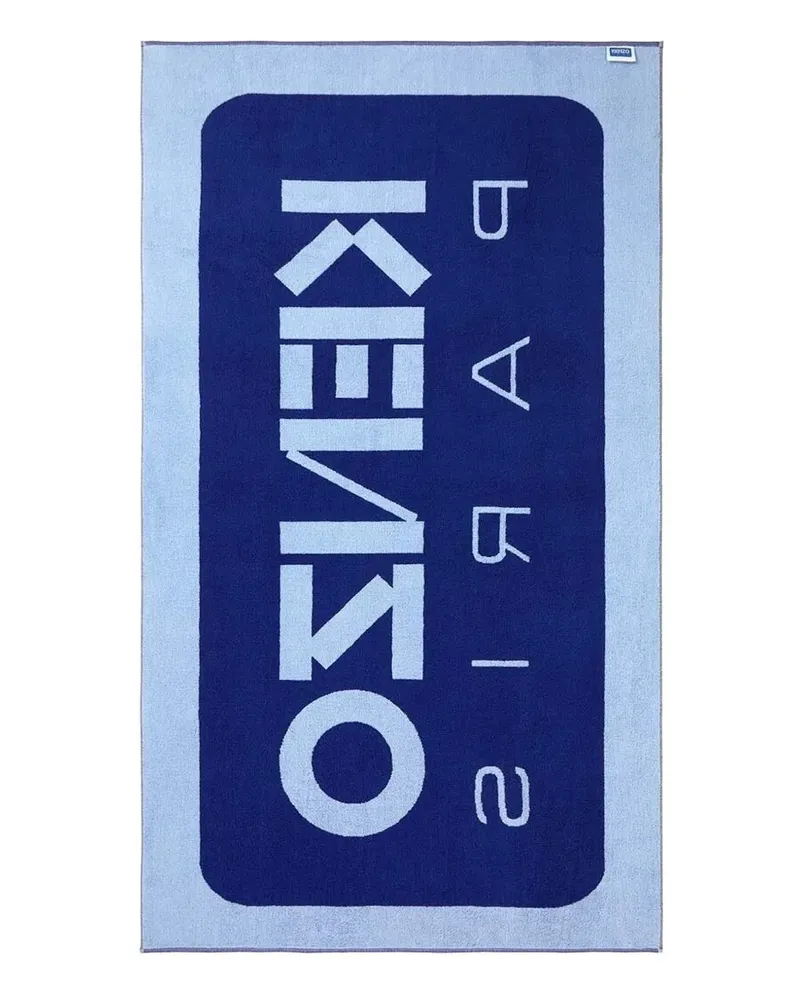 Kenzo Strandtuch mit Logo-Print - Blau Blau