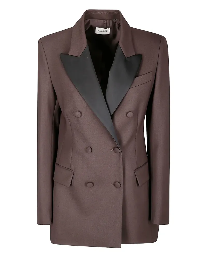 P.A.R.O.S.H. P.A.R.O H. Doppelreihiger Blazer - Braun Braun