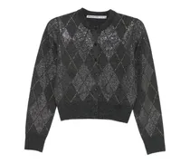 Cardigan mit Kristallen - Grau