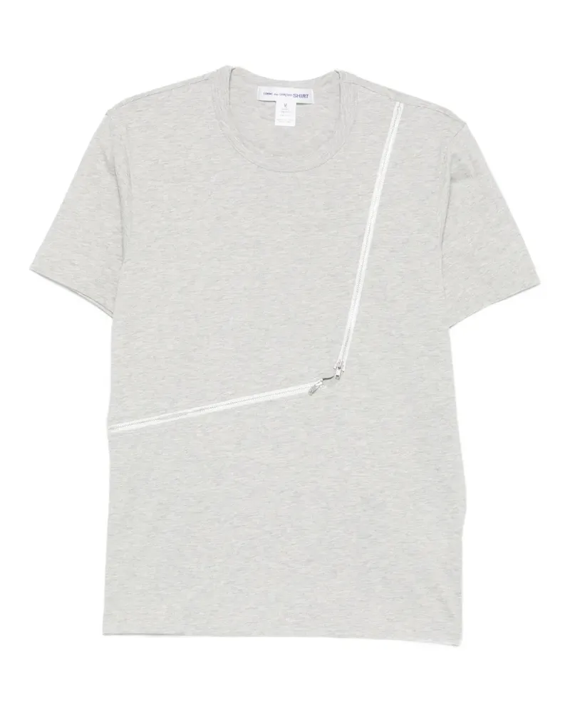 Comme des Garçons zip-detail cotton T-shirt - Grau Grau