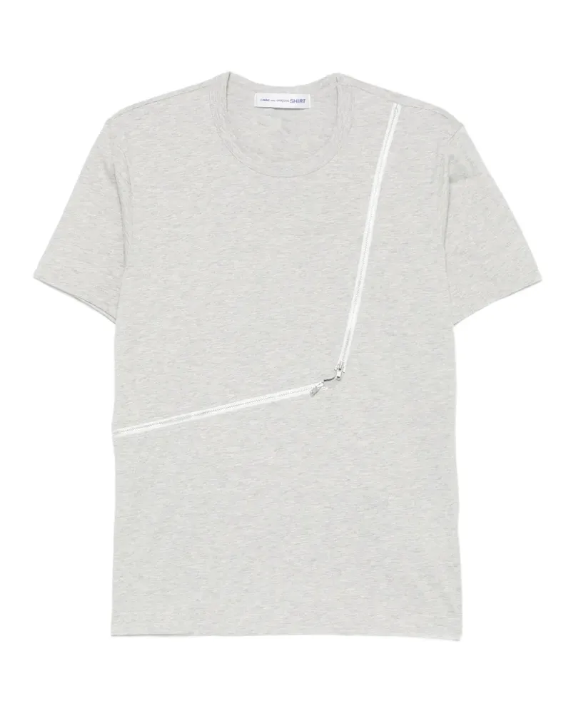 Comme des Garçons T-Shirt mit Reißverschlussdetail - Grau Grau