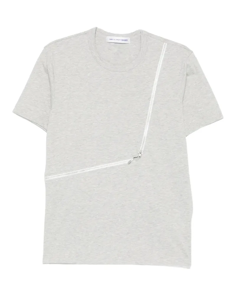 Comme des Garçons T-Shirt mit Reißverschlussdetail - Grau Grau