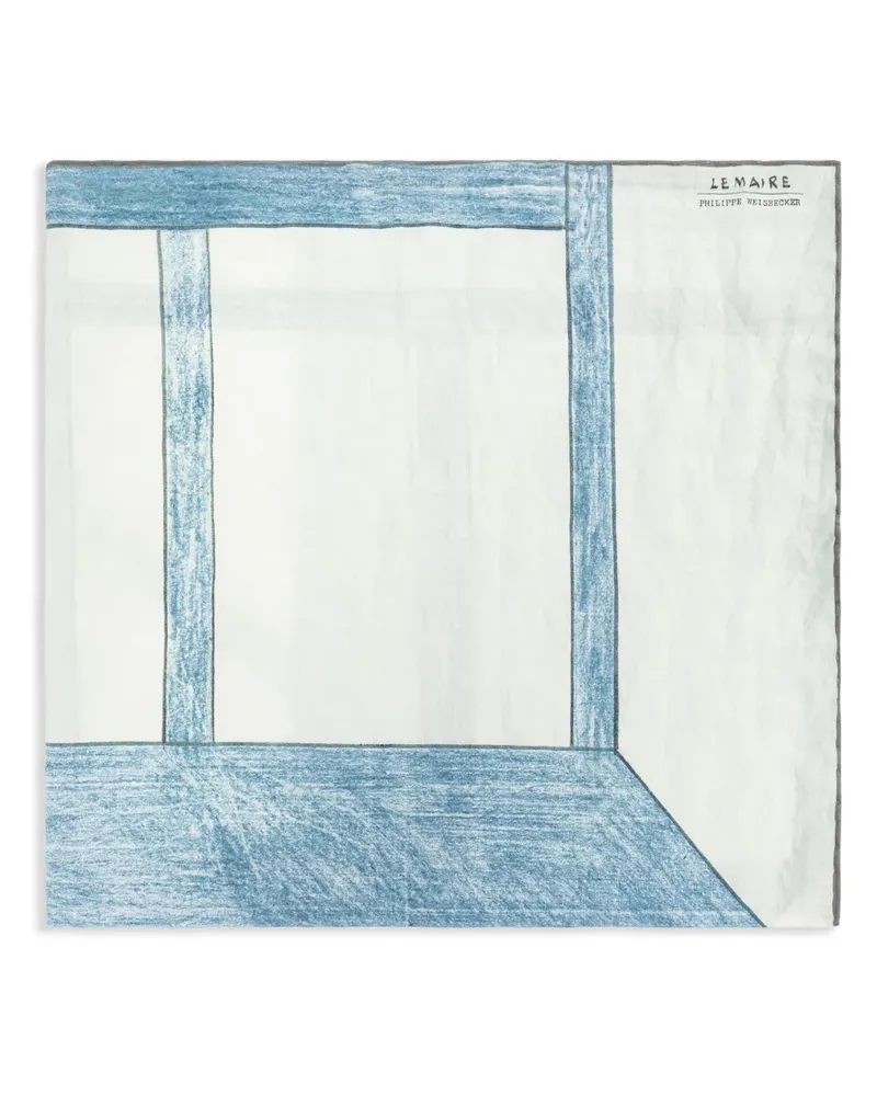 Christophe Lemaire Schal mit Malerei-Print - Weiß Weiß