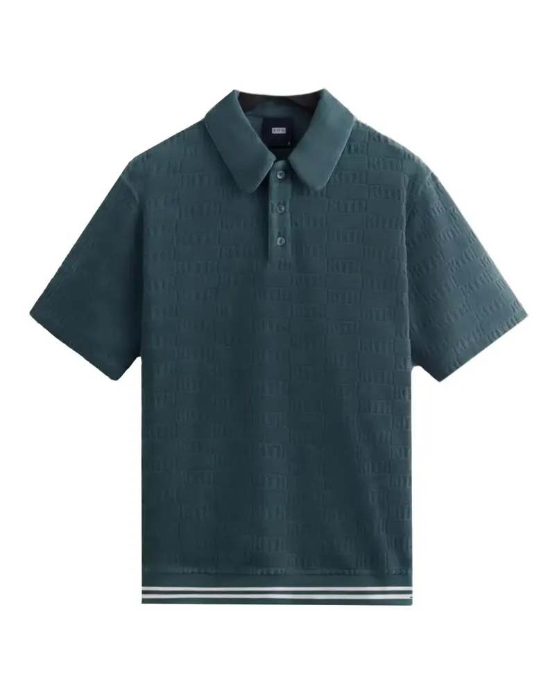 KITH Graham logo-embossed short-sleeve polo shirt - Grün Grün