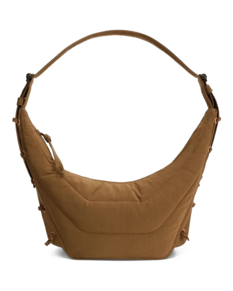 Christophe Lemaire Gesteppte Schultertasche mit Schnürung - Braun Braun