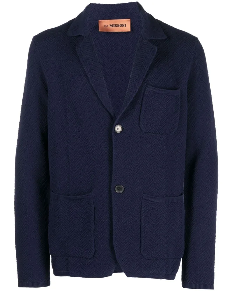 Missoni Sakko mit Zickzackmuster - Blau Blau