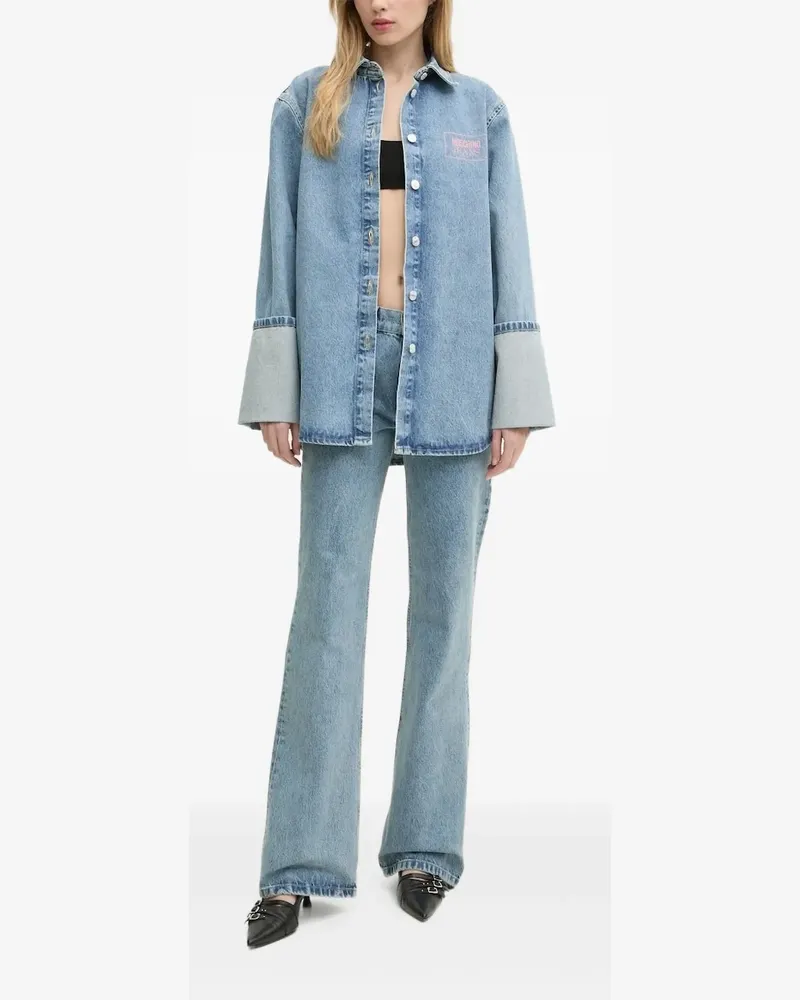 Moschino Ausgestellte High-Waist-Jeans - Blau Blau