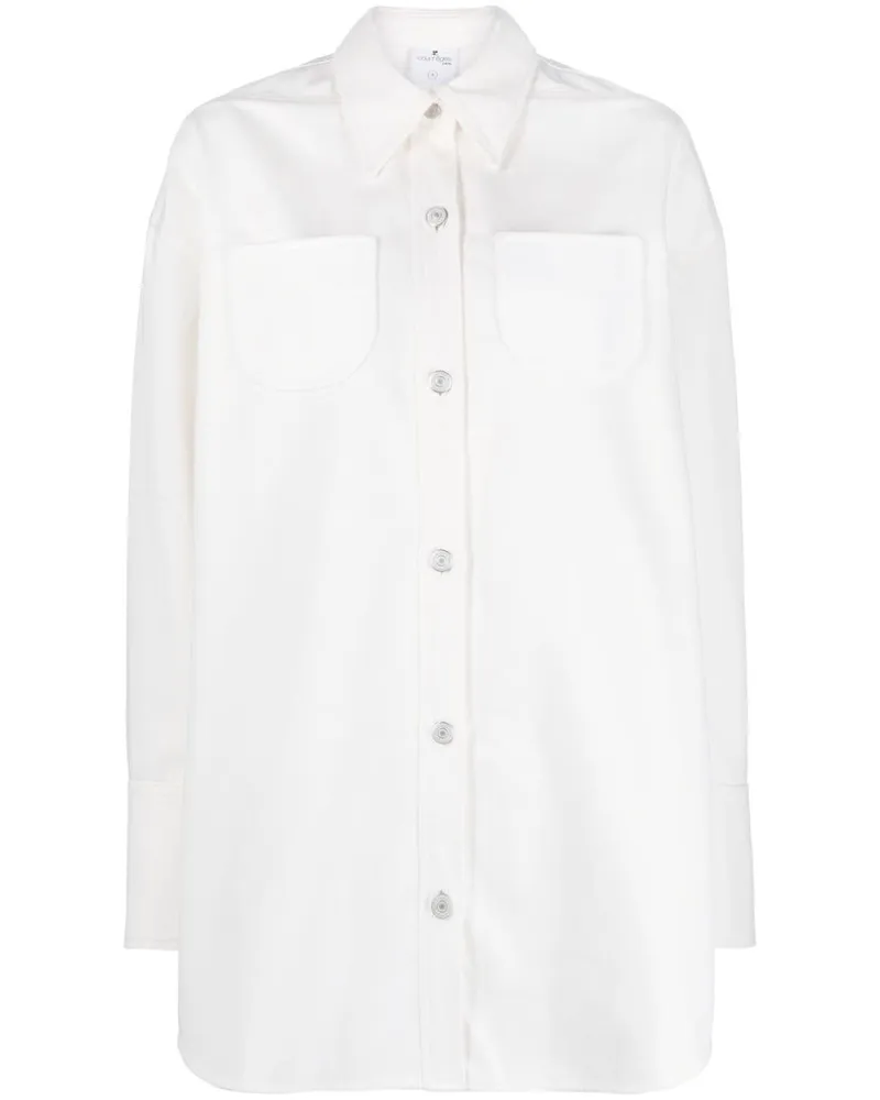 Courrèges Hemd mit Riemendetail - Weiß Weiß