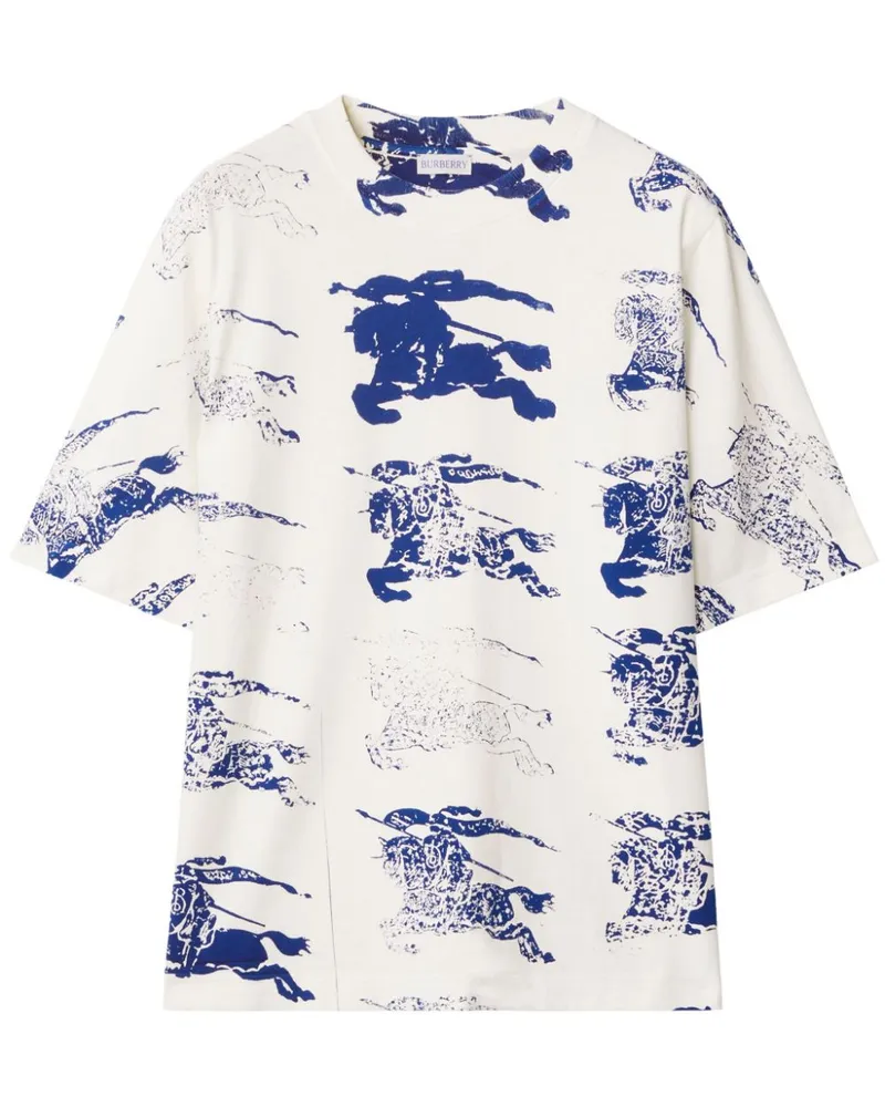 Burberry Equestrian Knight T-Shirt - Weiß Weiß