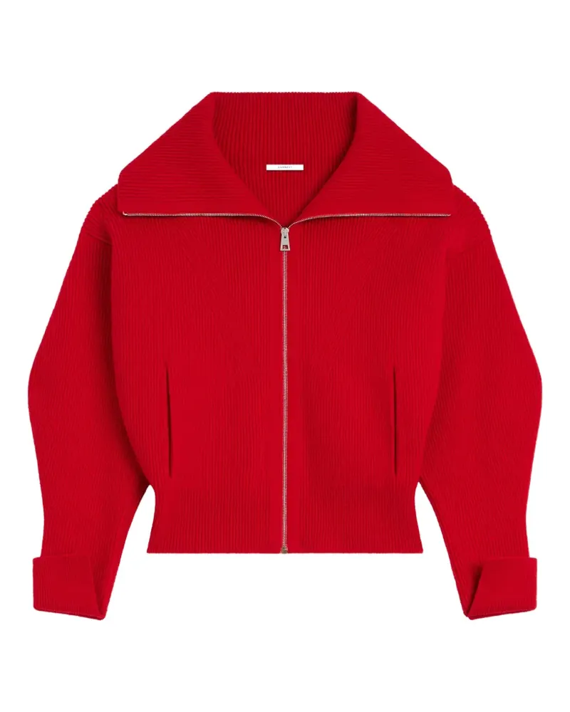 Givenchy Gerippter Cardigan mit Reißverschluss - Rot Rot