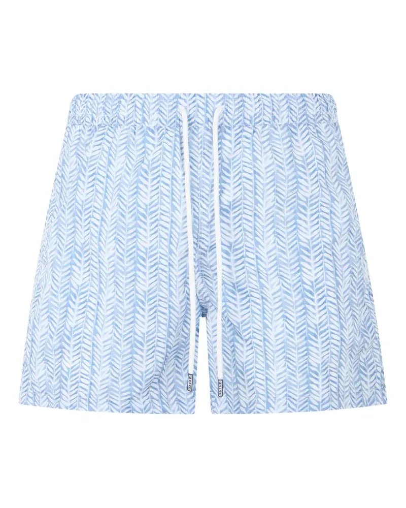 Fedeli patterned drawstring swim shorts - Blau Blau