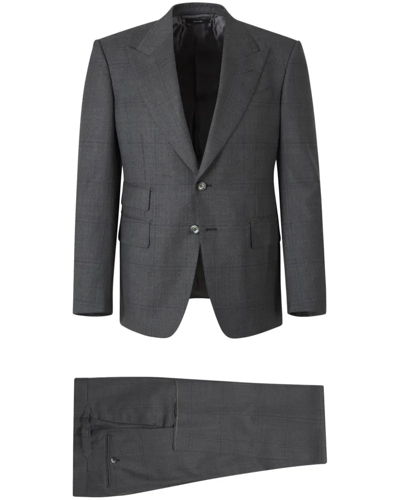 Tom Ford Einreihiger Anzug - Grau Grau