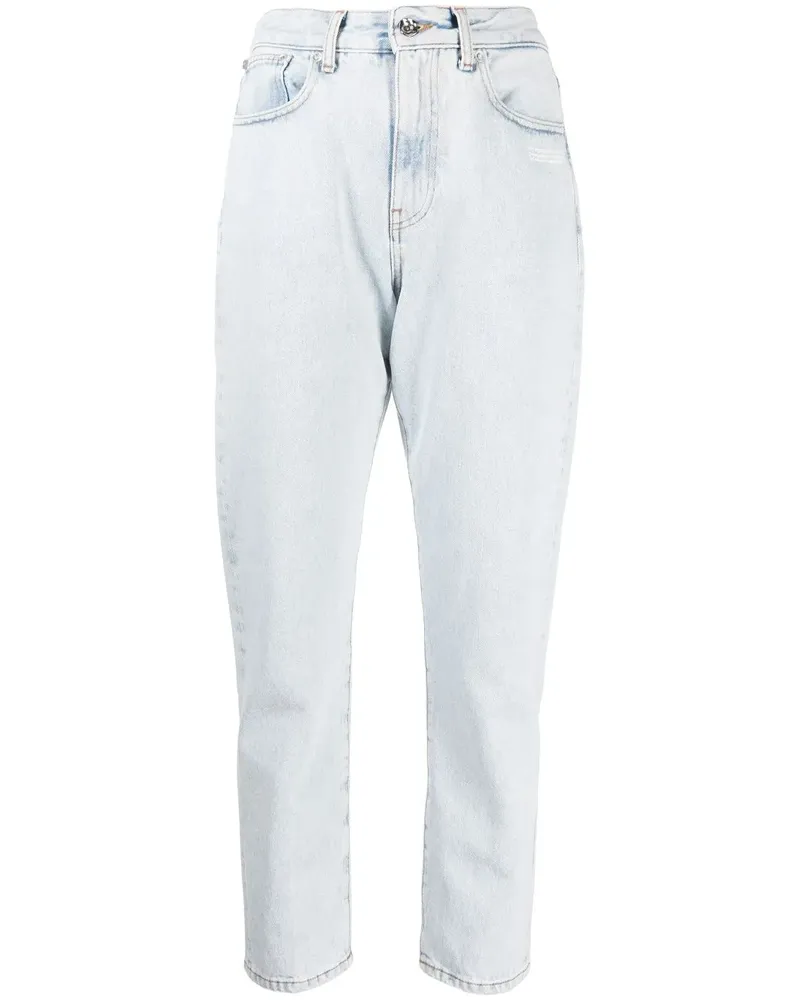 OFF-WHITE Gerade Cropped-Jeans - Blau Blau