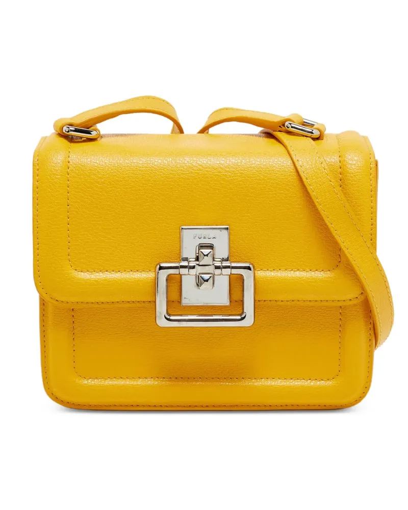 Furla Mini Villa Umhängetasche aus Leder - Gelb Gelb