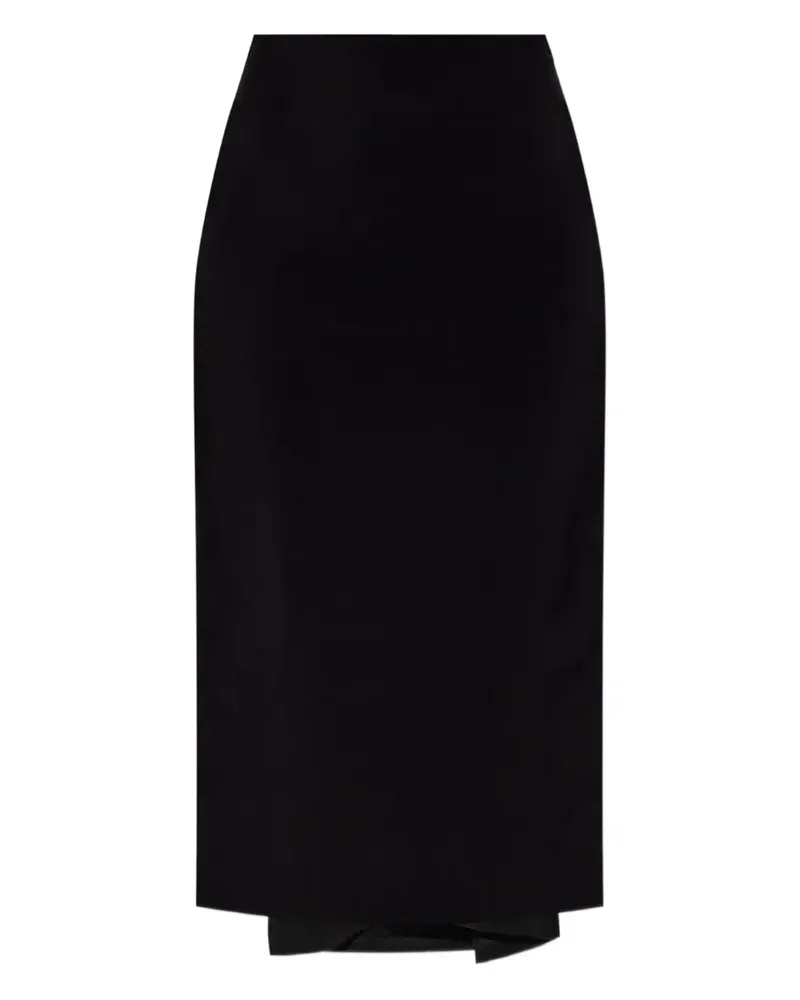 Jacquemus Drapierter Midirock - Schwarz Schwarz