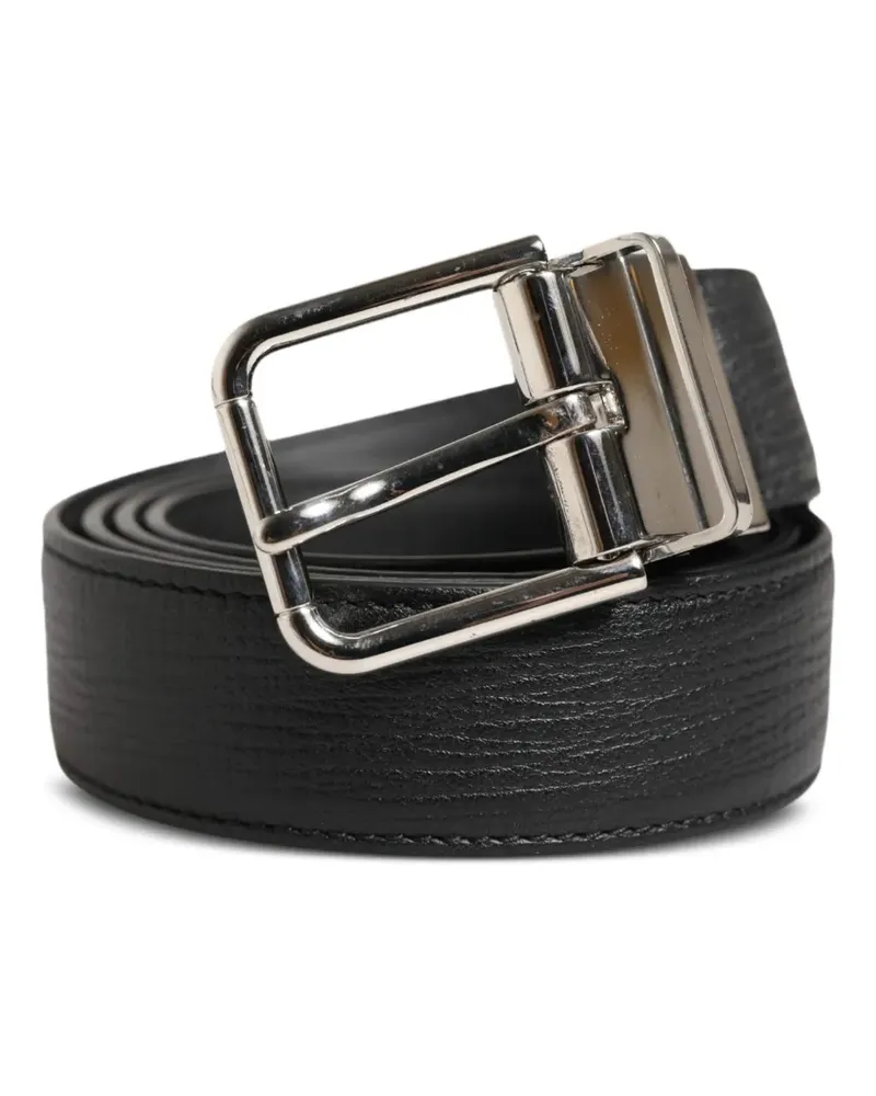 Dolce & Gabbana Strukturierter Gürtel - Schwarz Schwarz