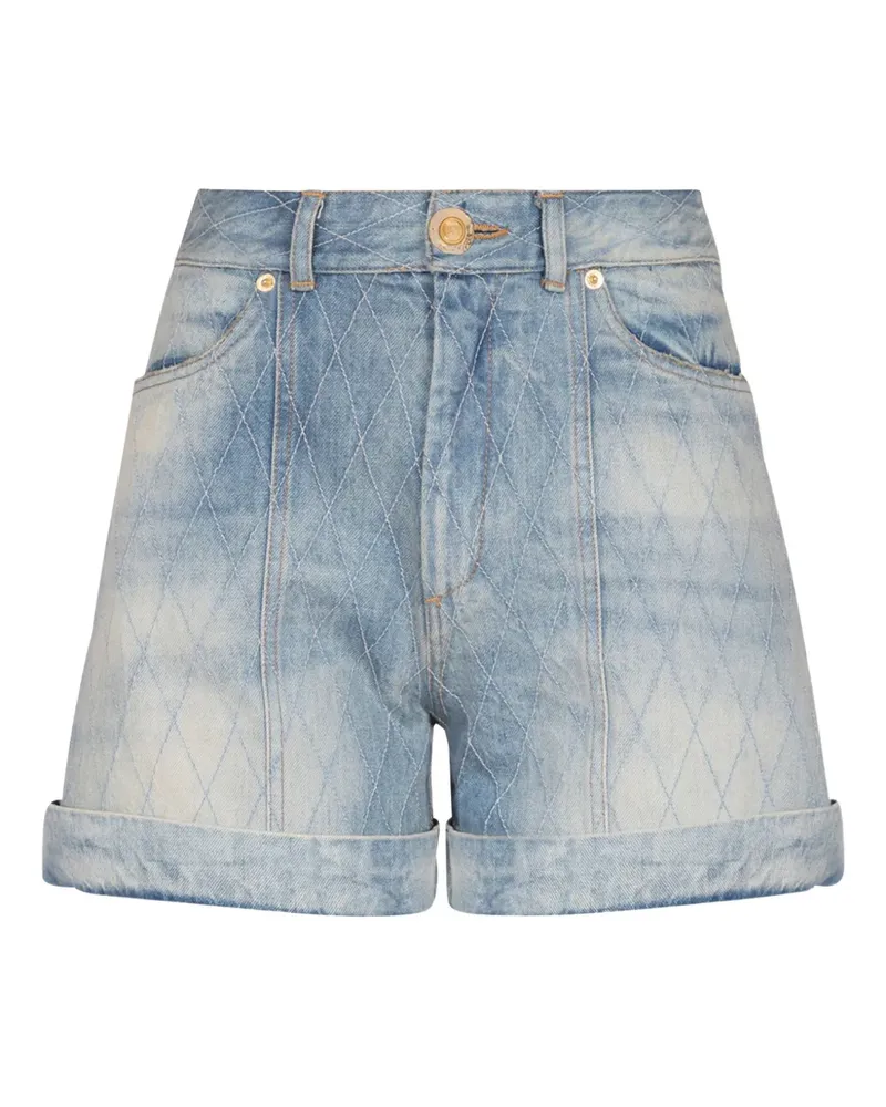 Balmain Diamond Jeans-Shorts - Blau Blau