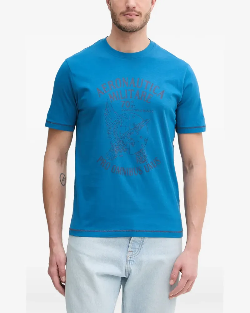 Aeronautica Militare logo-print short-sleeve T-shirt - Blau Blau