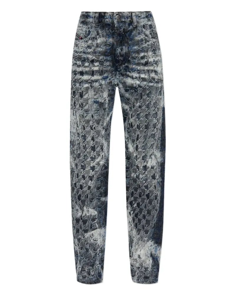 Diesel Jeans mit ausgefranstem Effekt - Grau Grau