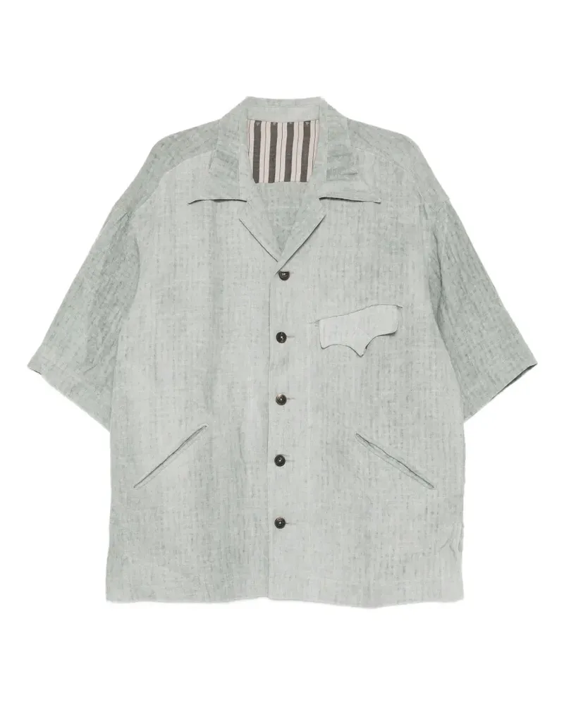 Ziggy Chen patch-pocket short-sleeve shirt - Grün Grün