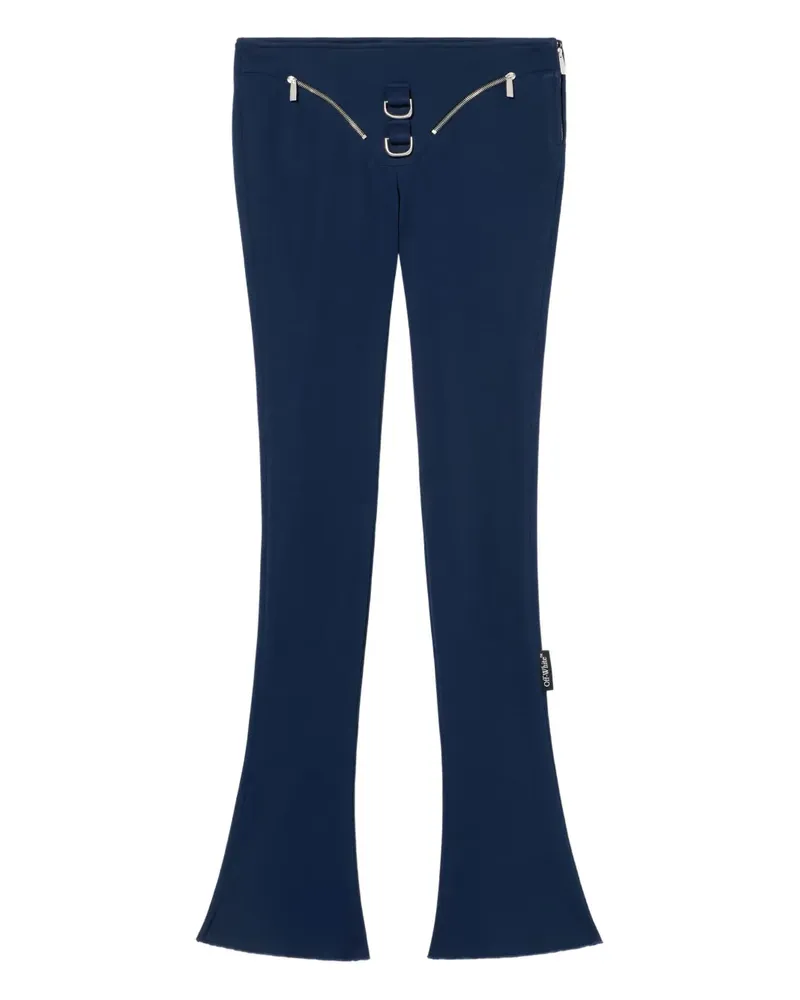 OFF-WHITE zip heavy jersey trousers - Blau Blau