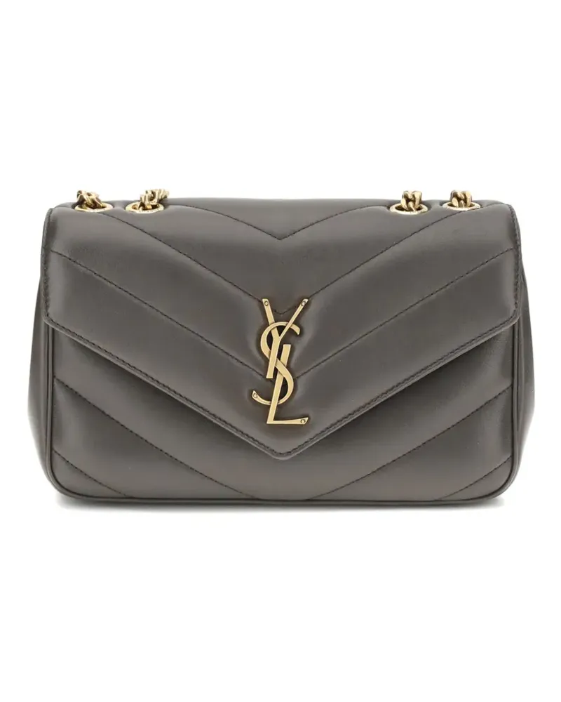 Saint Laurent Kleine Loulou Schultertasche - Grau Grau