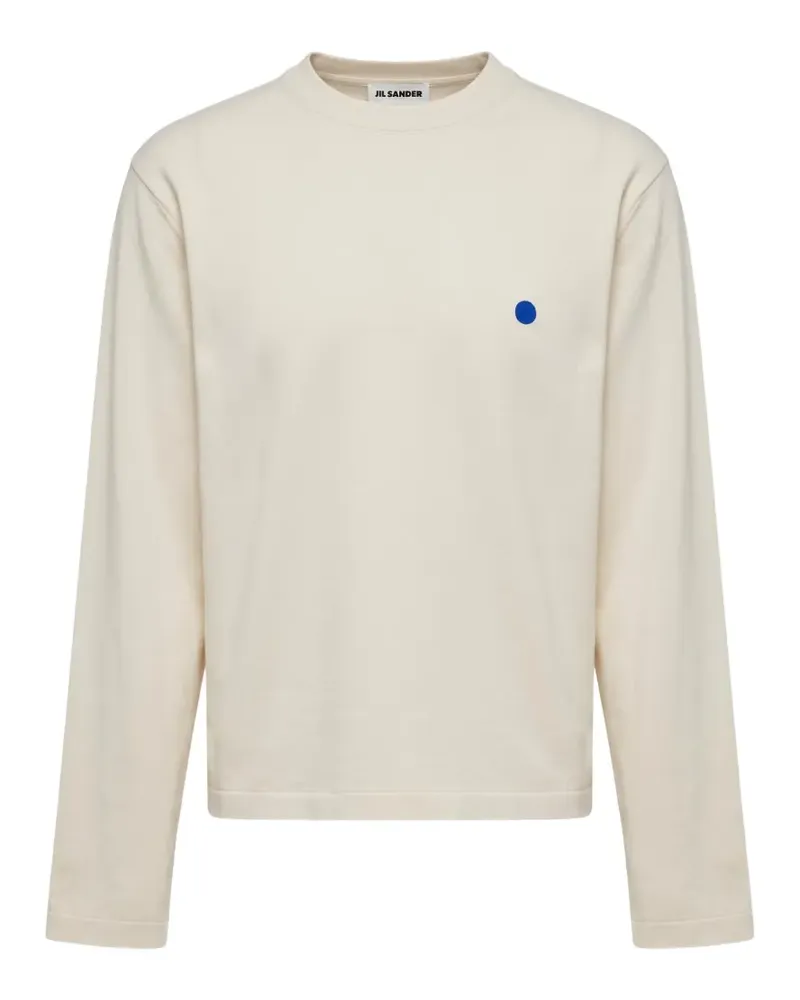 Jil Sander dot-embroidery long-sleeve T-shirt - Nude Nude